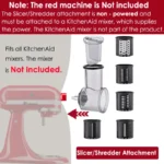 Accessoire robot de cuisine, trancheur et râpeur