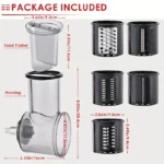 Accessoire robot de cuisine, trancheur et râpeur